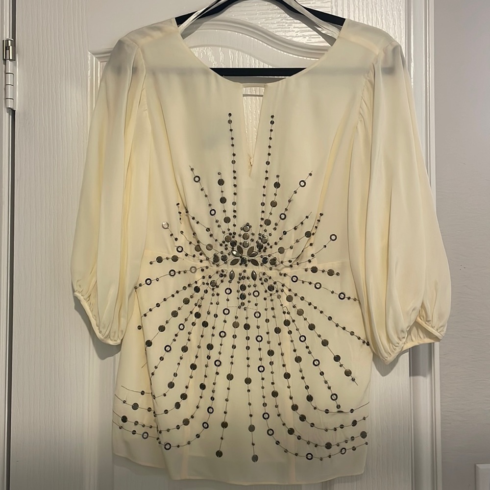 INC cream boho top